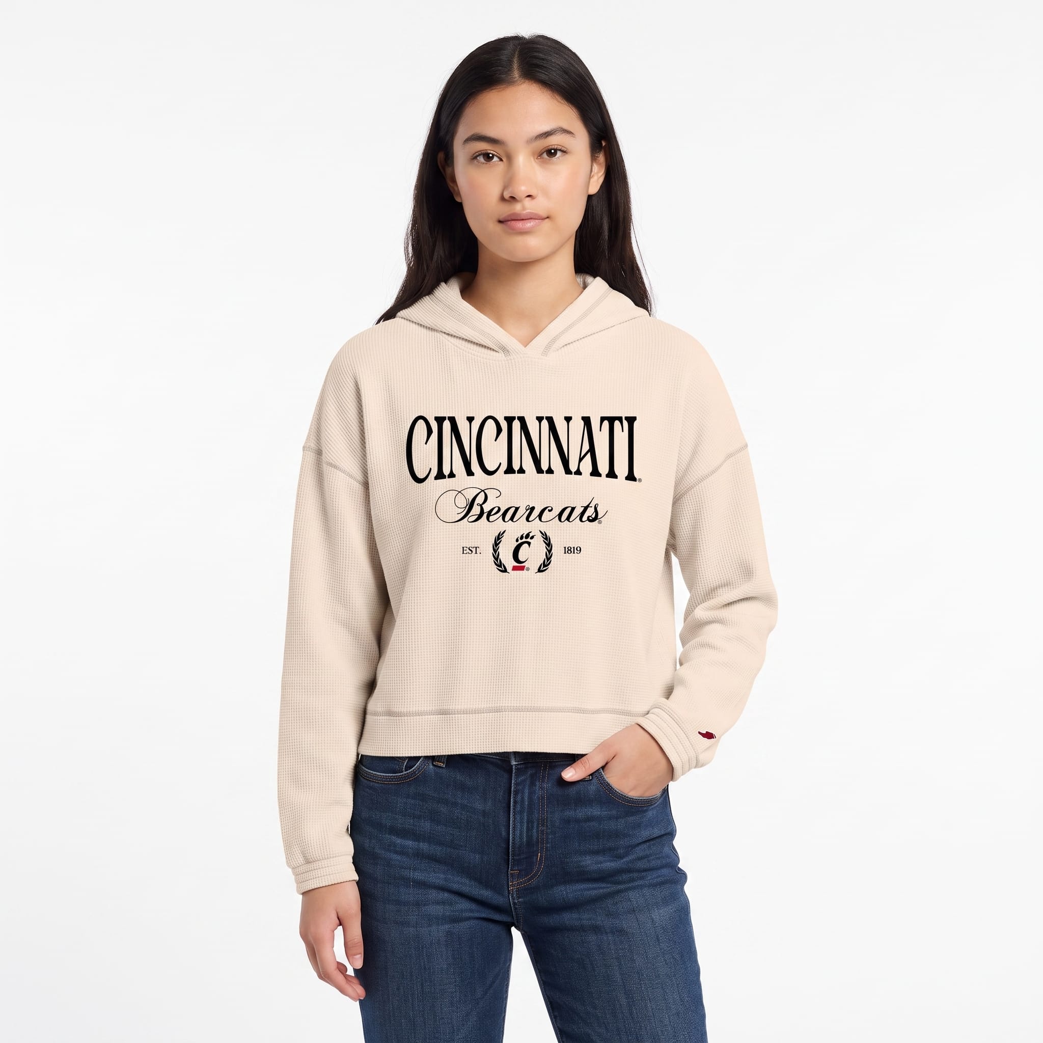 University of Cincinnati Bearcats Women's Waffle Hooded Sweatshirt
