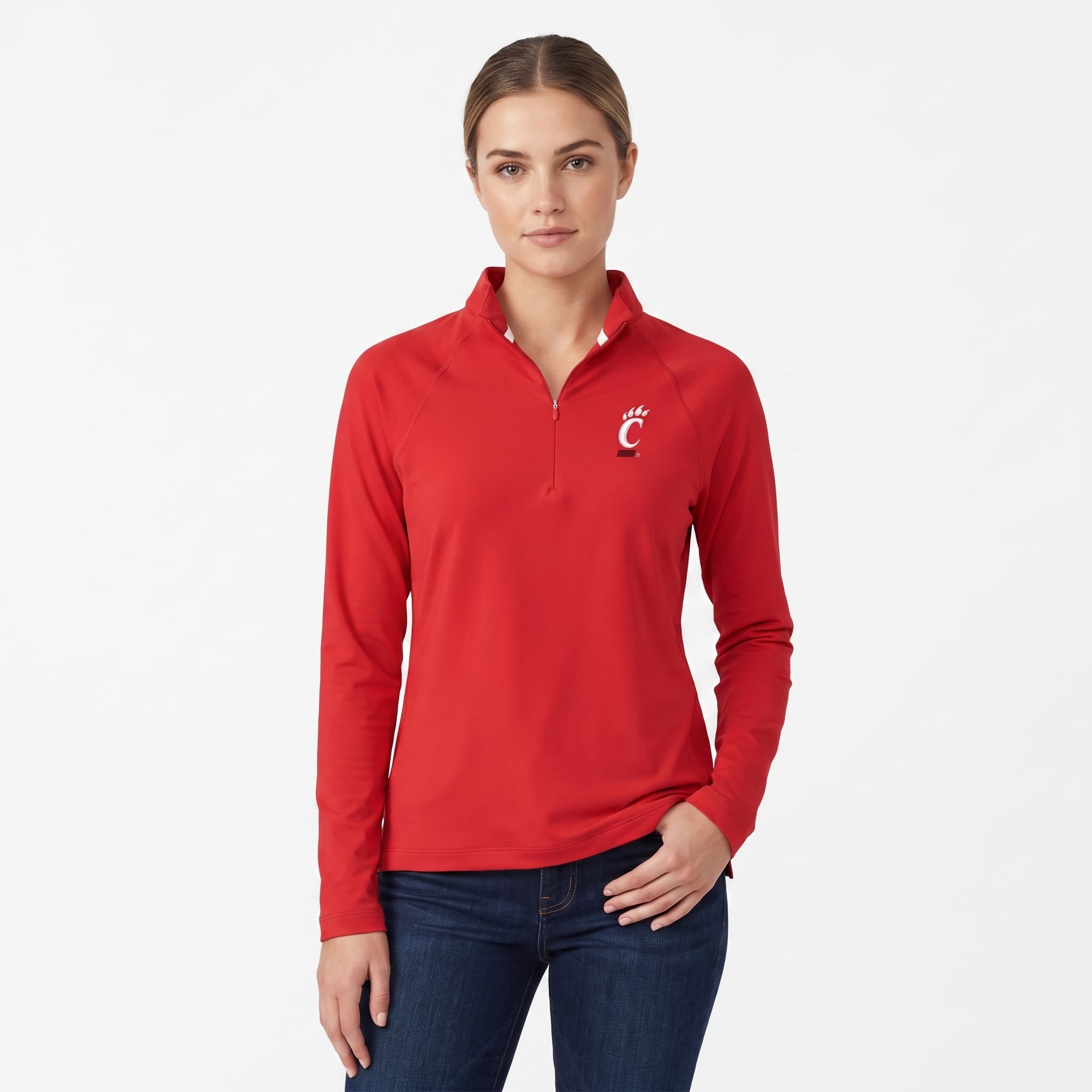 University of Cincinnati Women's Raglan Sleeve Perth 1/4 Zip