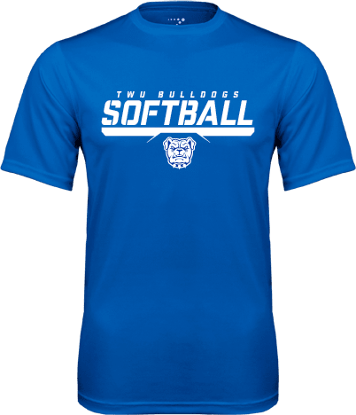 Tennessee Wesleyan Performance Tee TWU Bulldogs Softball Stencil - ONLINE ONLY