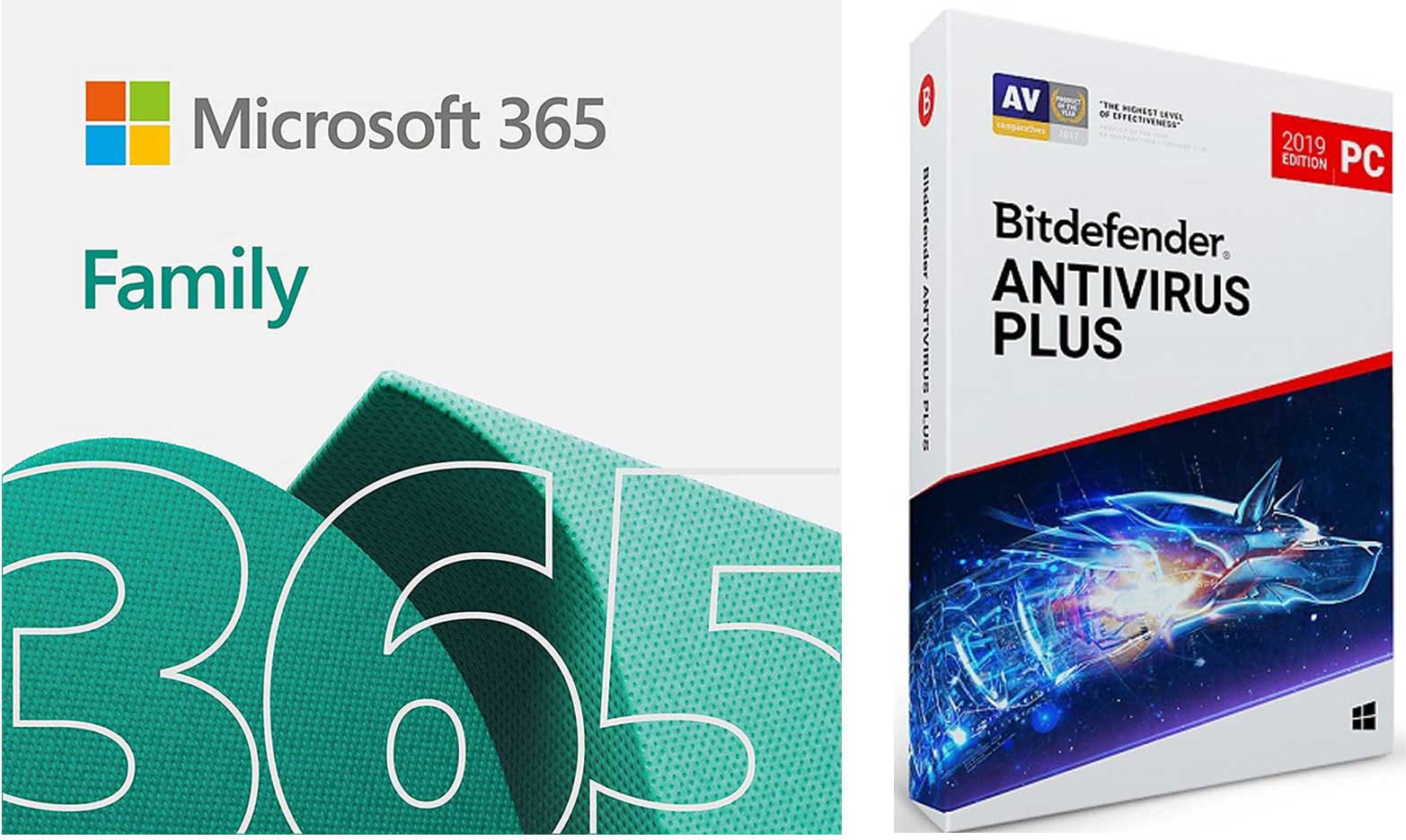 Microsoft 365 Family (6 Users) w/BitDefender AntiVirus for Windows - 1 Year Sub. (Download)