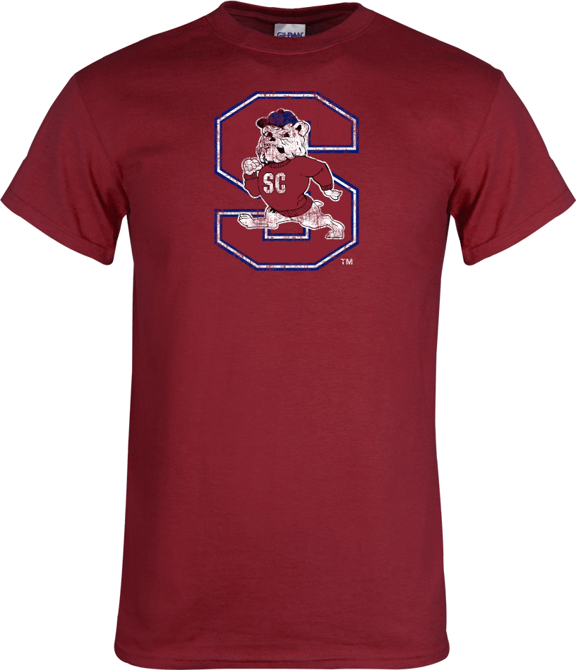 South Carolina State T Shirt SC State Bulldog block S Logo Distressed - ONLINE ONLY