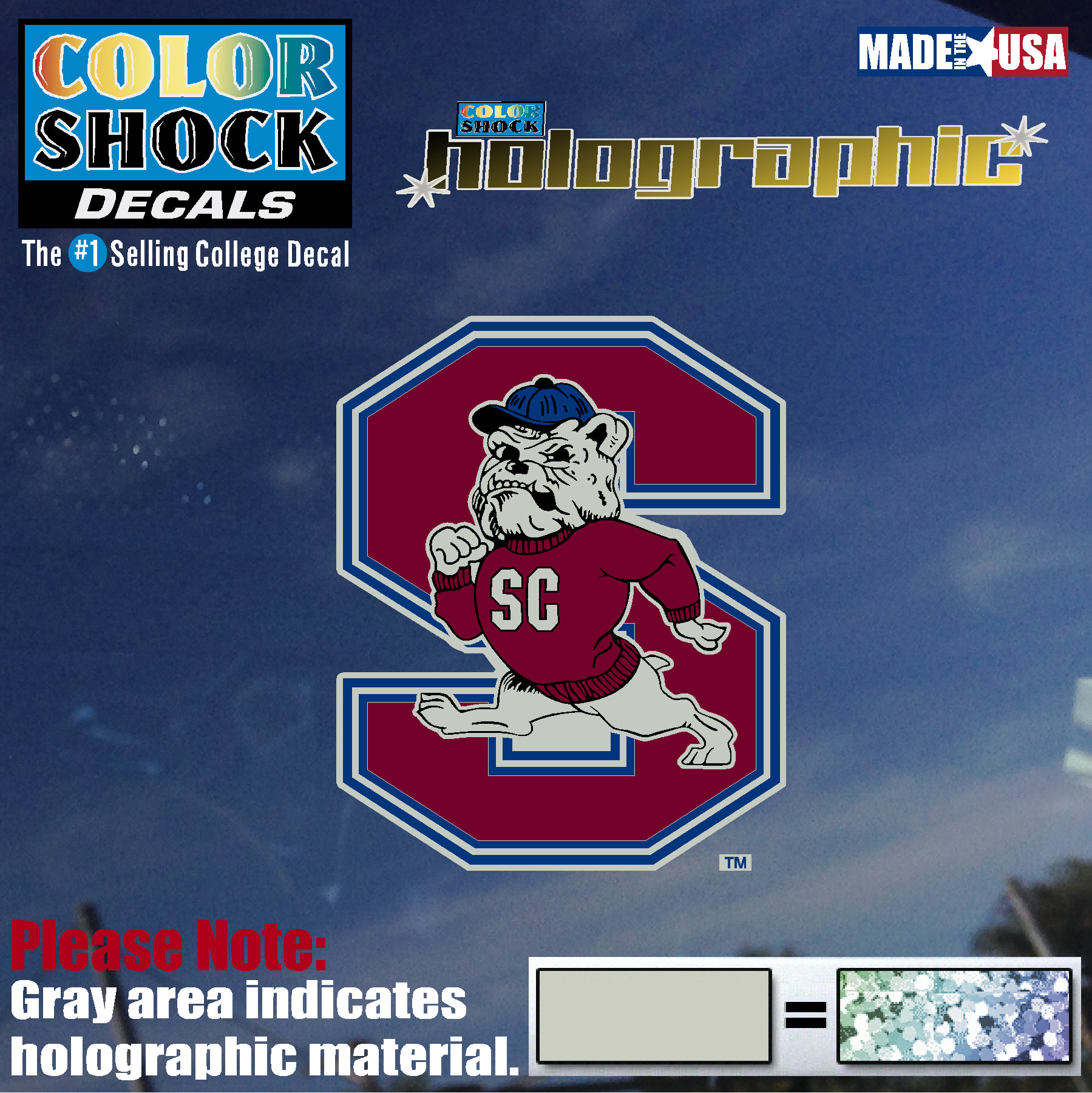 South Carolina State University Bulldogs Hologram Decal