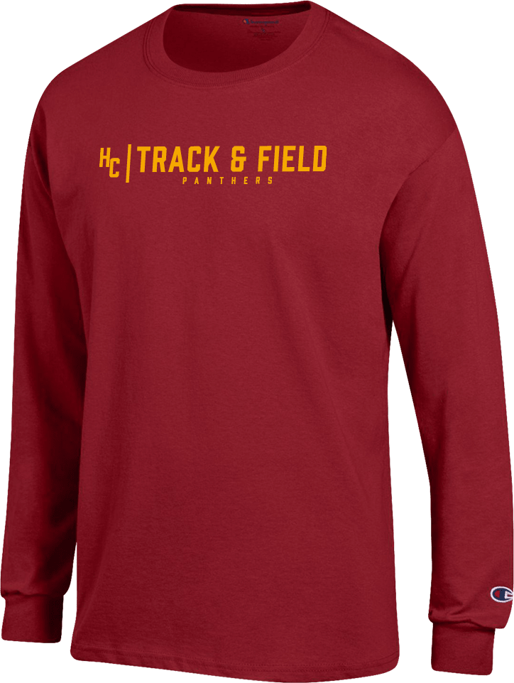 Hartnell Champion Long Sleeve T Shirt HC Track and Field - ONLINE ONLY