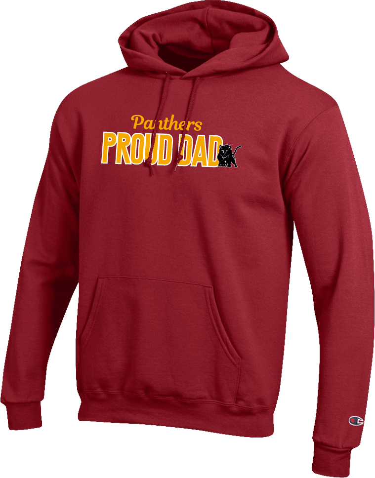 Hartnell Champion Fleece Hoodie Panthers  Proud Dad - ONLINE ONLY