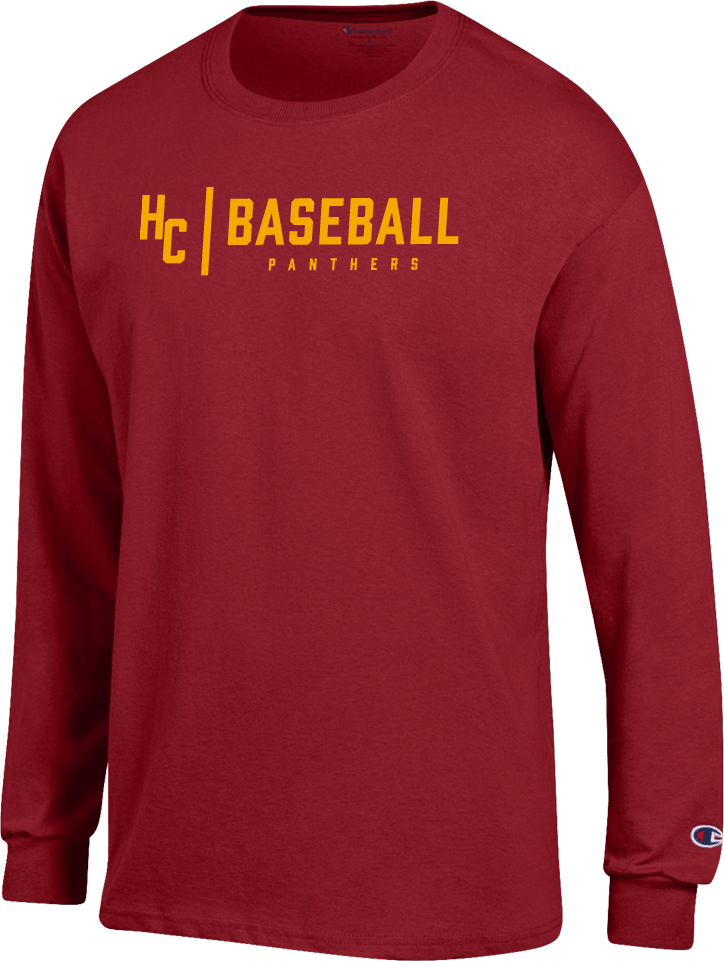 Hartnell Champion Long Sleeve T Shirt HC Baseball - ONLINE ONLY