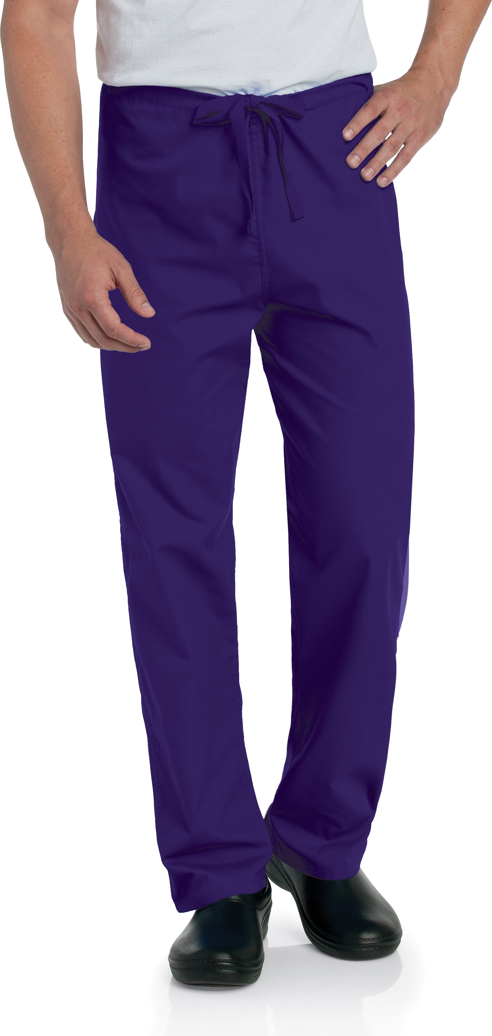 Essentials Unisex Straight-Leg Scrub Pants Grape Small