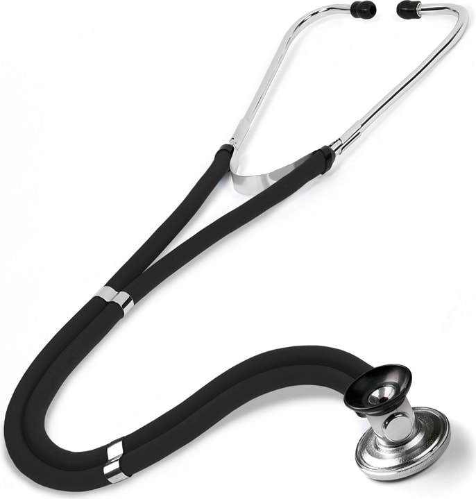 SPRAGUE-RAPPAPORT-STETHOSCOPE IN CLAMSHELL-BLACK