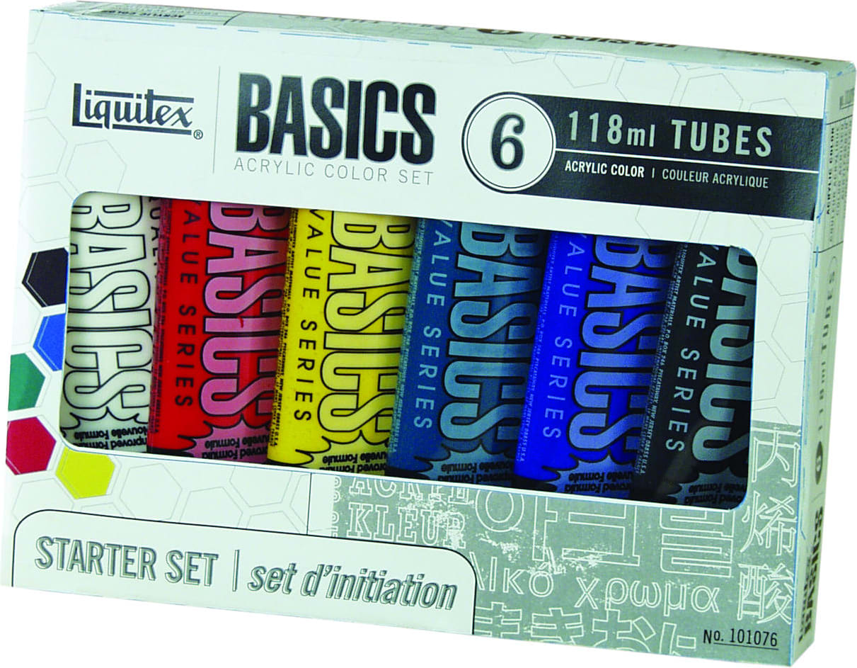 Basics Acrylic 6 Count Set Of 4Oz Tubes