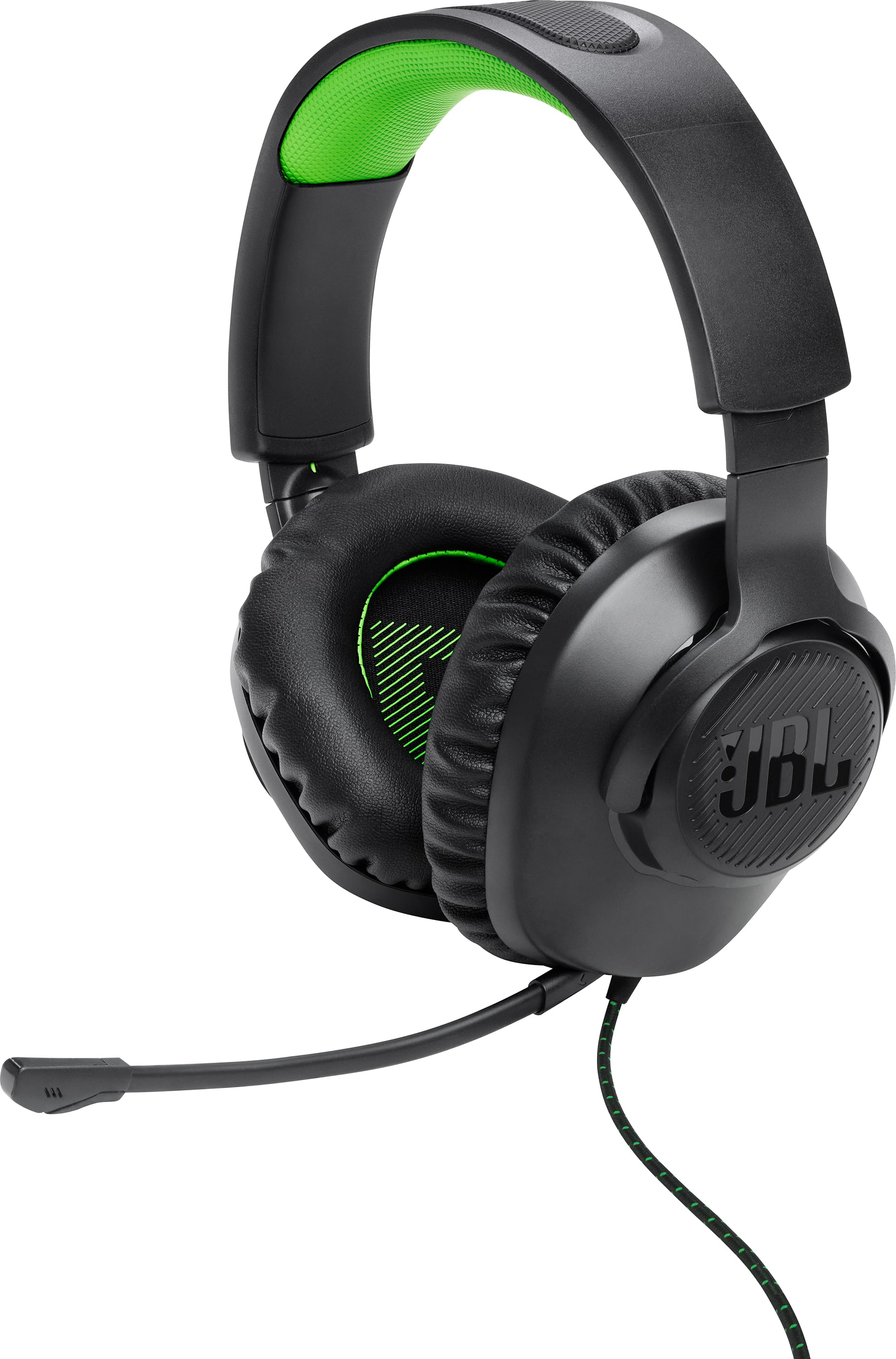 JBL QNTM 100X Gaming Headset, Black/Green