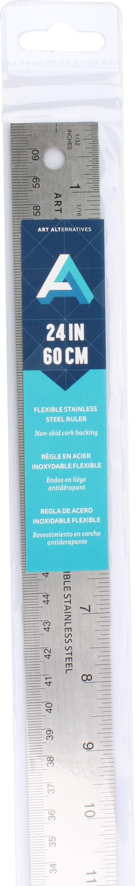 Ruler Stainless Steel Flex Cork 24In