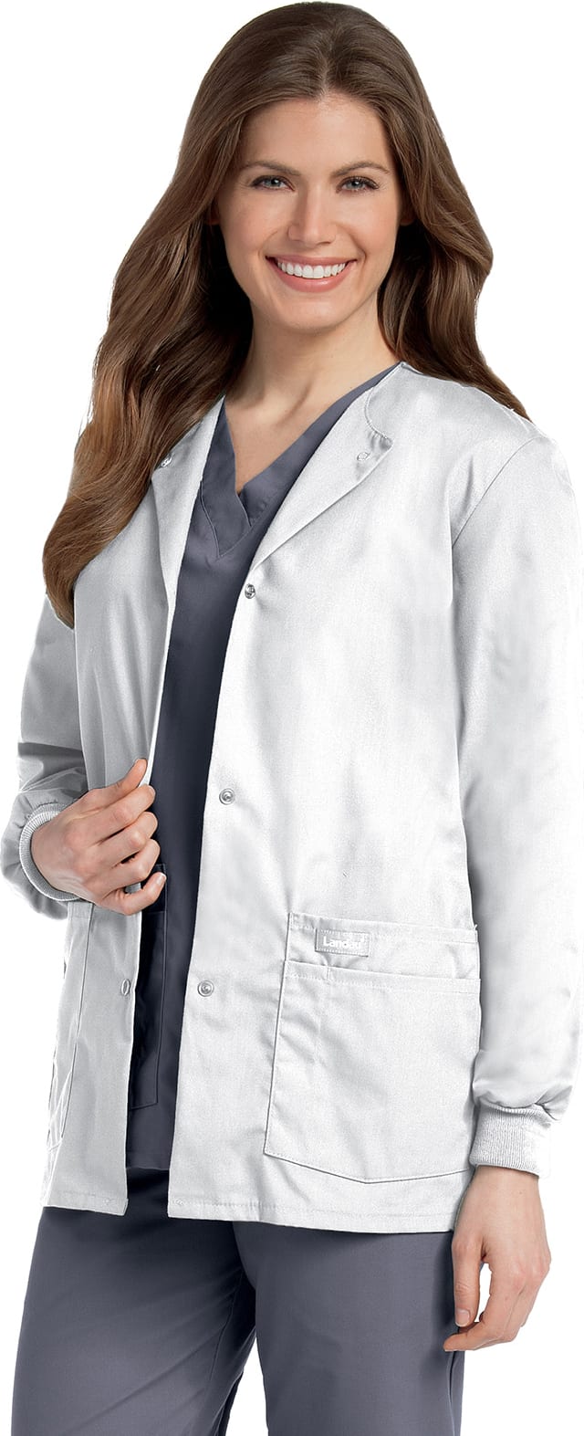 Landau Essentials Women's Warm-Up Scrub Jacket - Medium