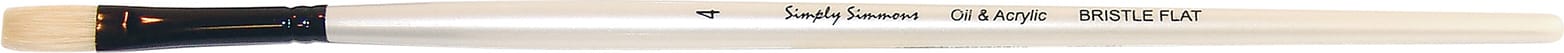 SIMPLY SIMMONS BRUSH BRISTLE FLAT 4 LONG HANDLE