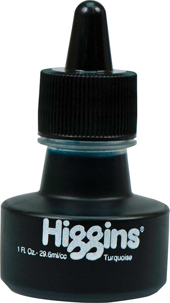 HIGGINS INK TURQUOISE 1 OZ