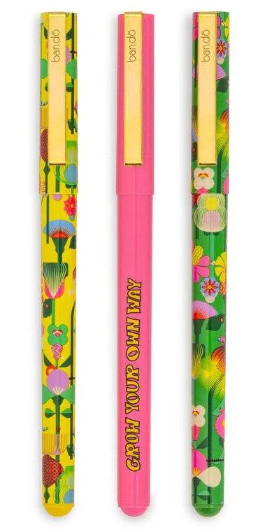WRITE ON PEN SET GEO FLOWERS