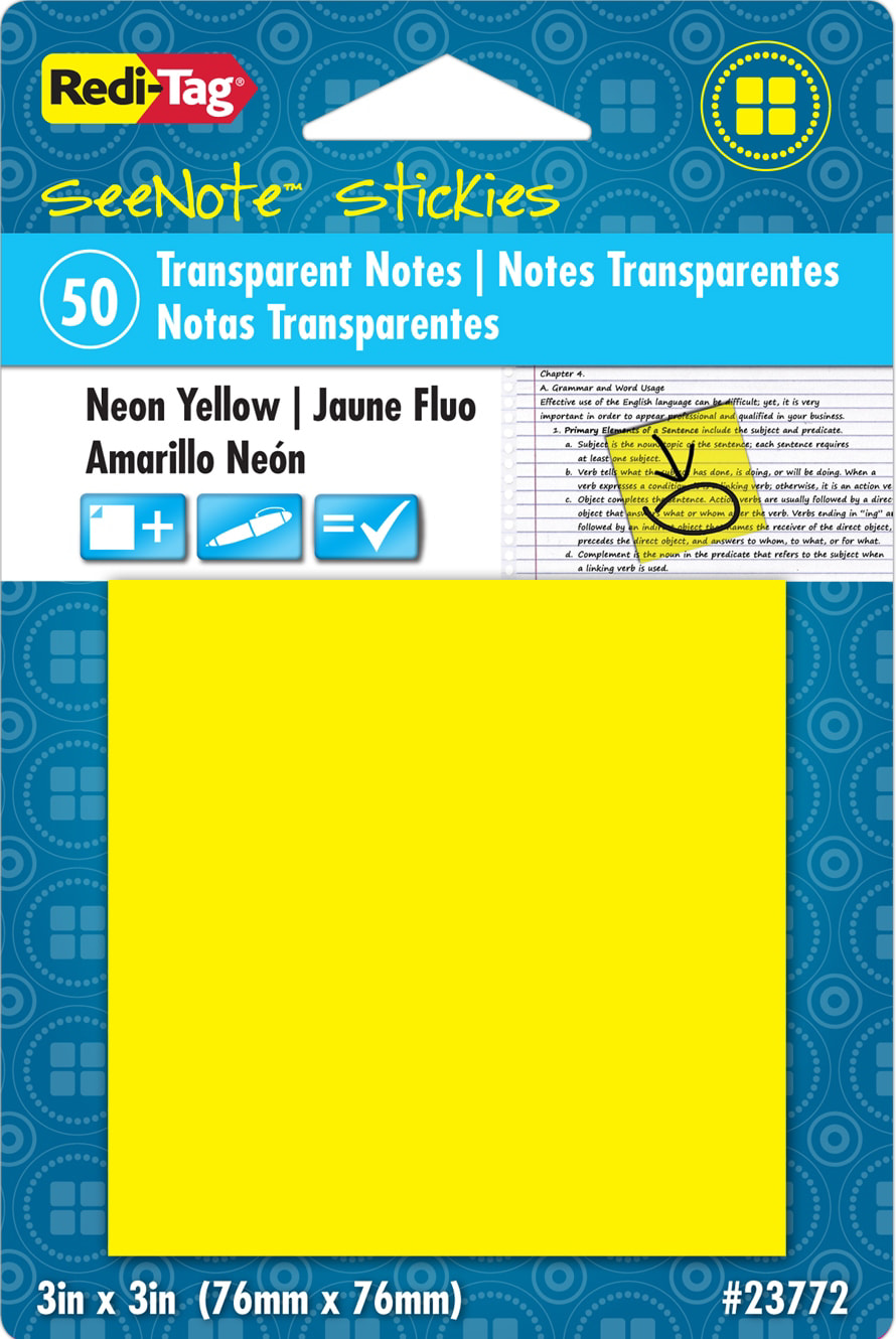 TRANSPARENT SS NOTES  3x3