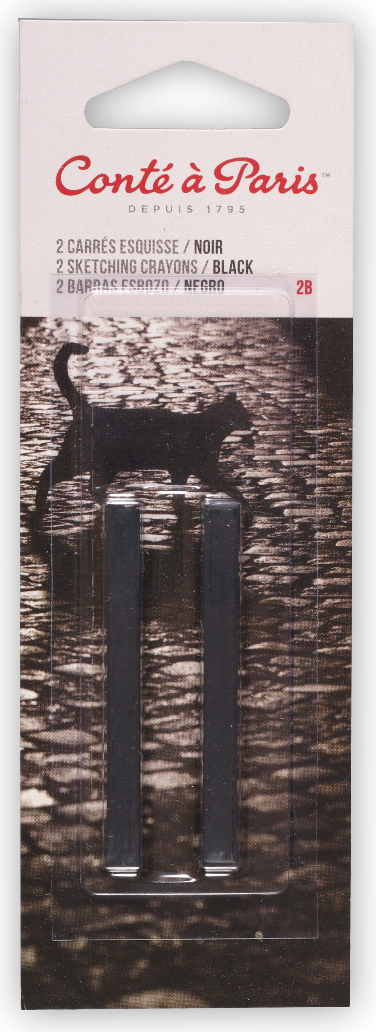 CRAYON SKETCH 2 PACK BLACK B CARDED