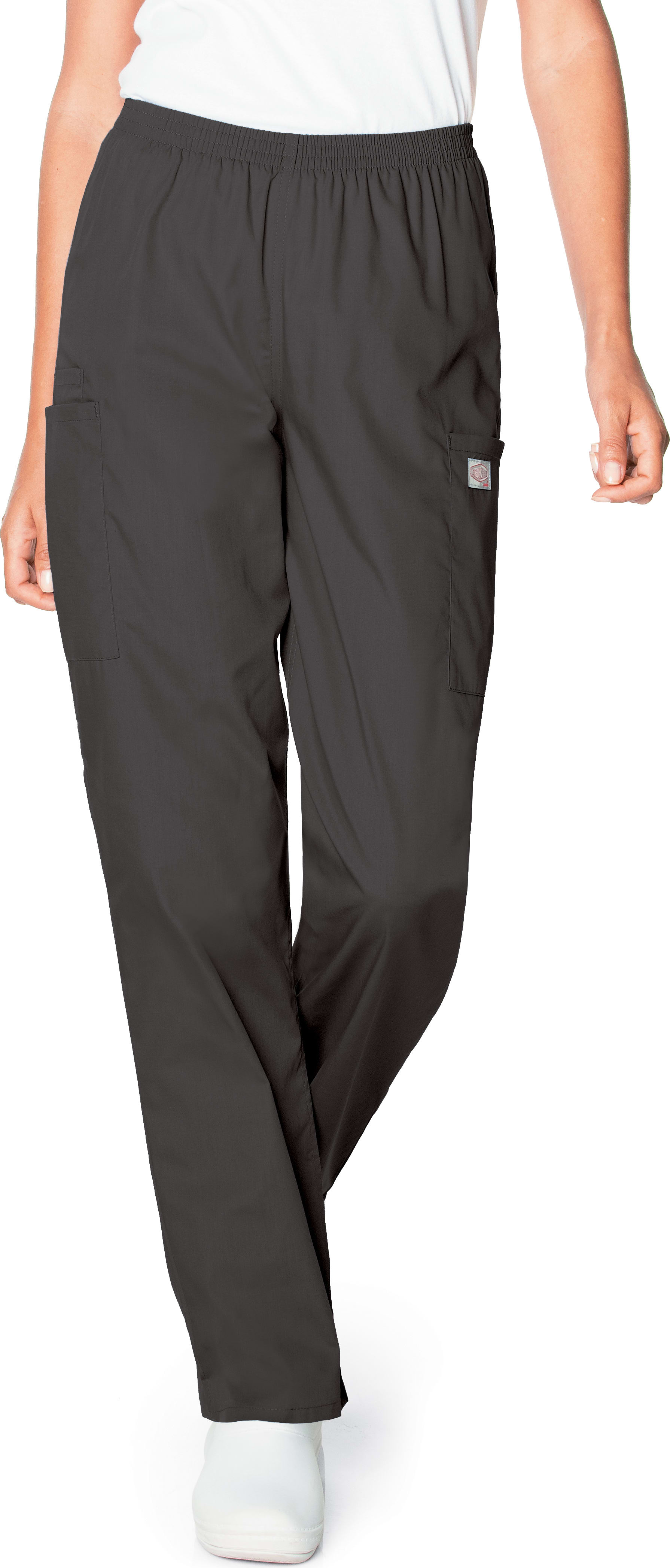 Scrub Zone Women's Straight-Leg Cargo Scrub Pants Black Medium
