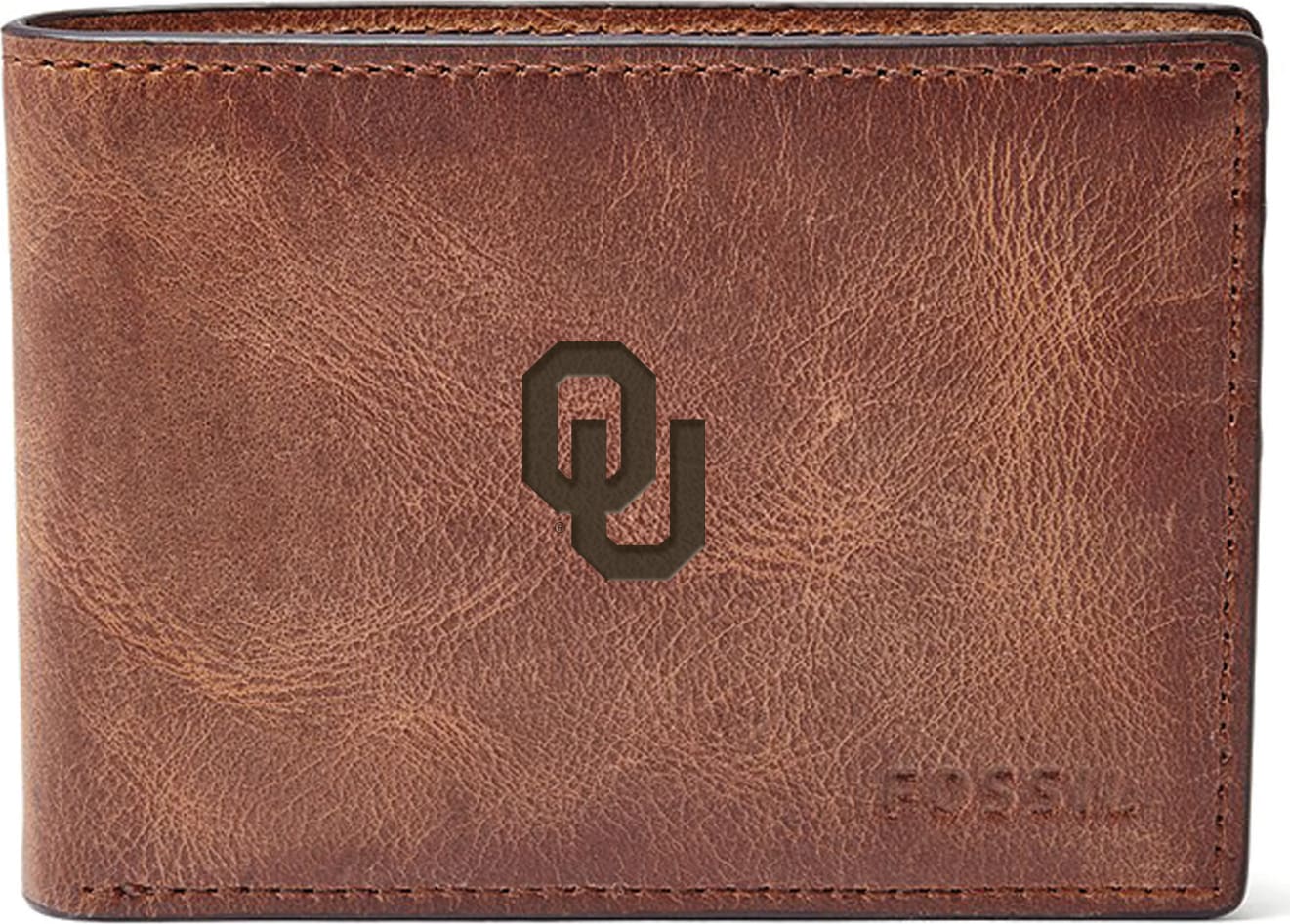 Fossil Leather Derrick Front Pocket Bifold - Brown - ONLINE ONLY