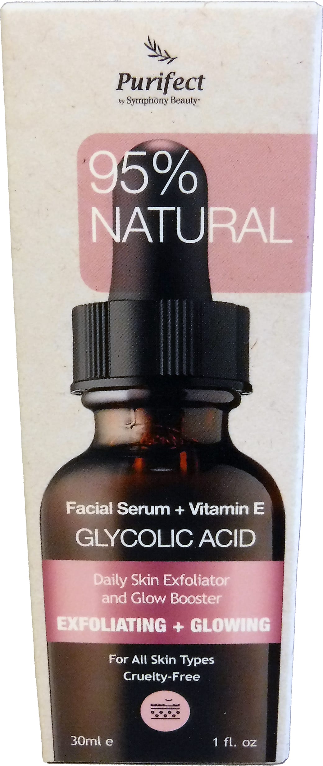 Purifect - Facial Serum & Vitamin E - Glycolic Acid - 30 ml