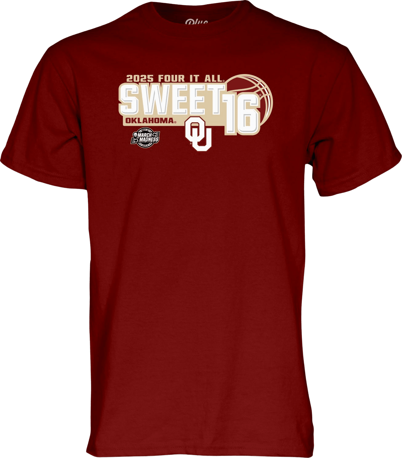University of Oklahoma Women's Basketball 2025 Sweet 16 Short Sleeve T-Shirt