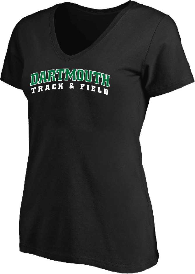 Dartmouth Womens Plus V Neck T Shirt Track and Field - Plus - ONLINE ONLY