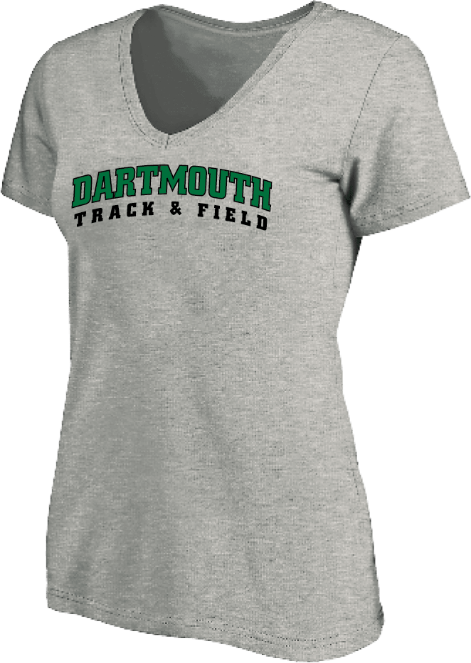Dartmouth Womens Plus V Neck T Shirt Track and Field - Plus - ONLINE ONLY