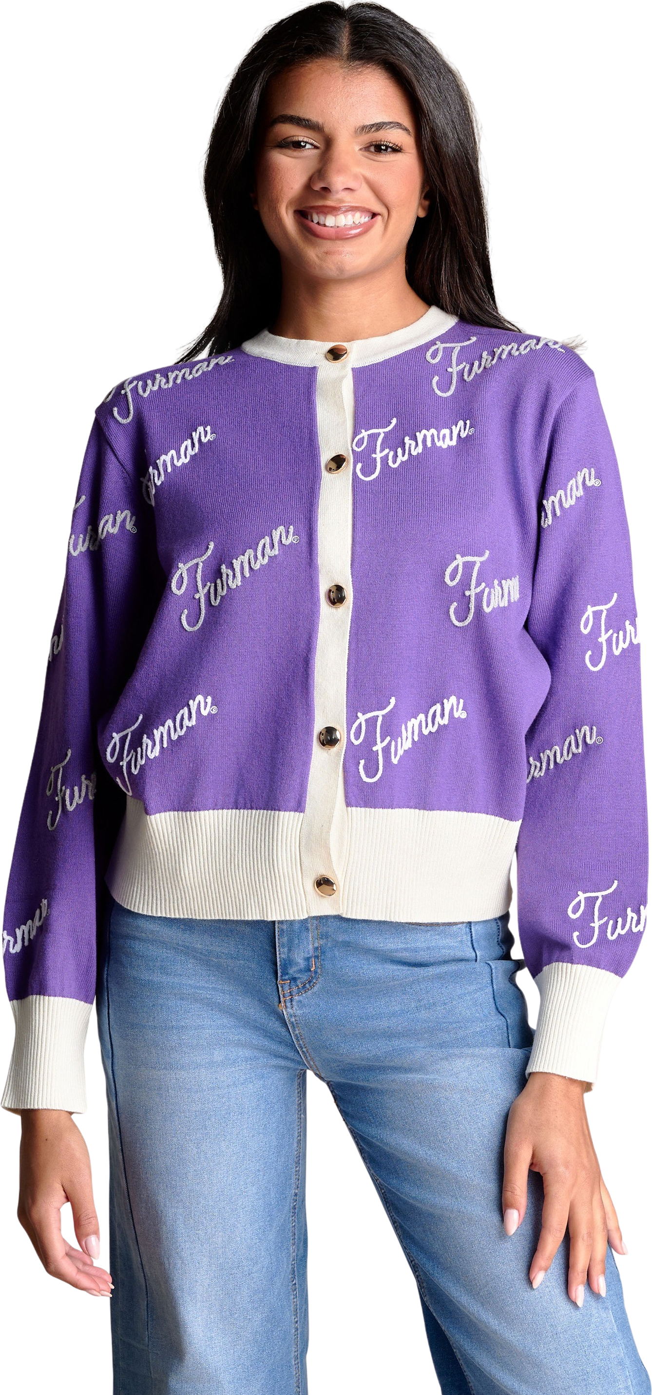 Furman University Women's Rope Cardigan