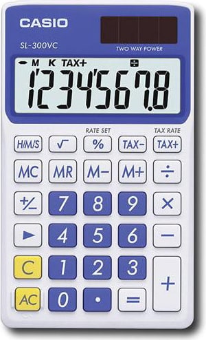 CALC SL300 CASIO SOLAR BLUE
