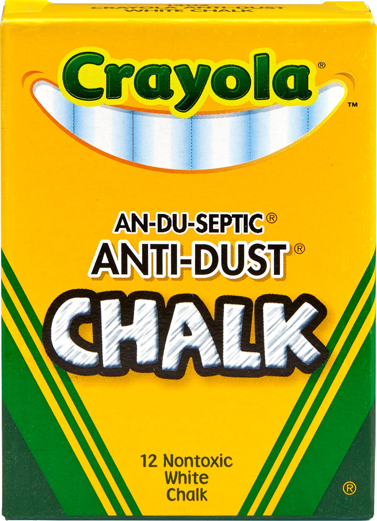 LOW DUST WHITE CHALK 12 STICKS