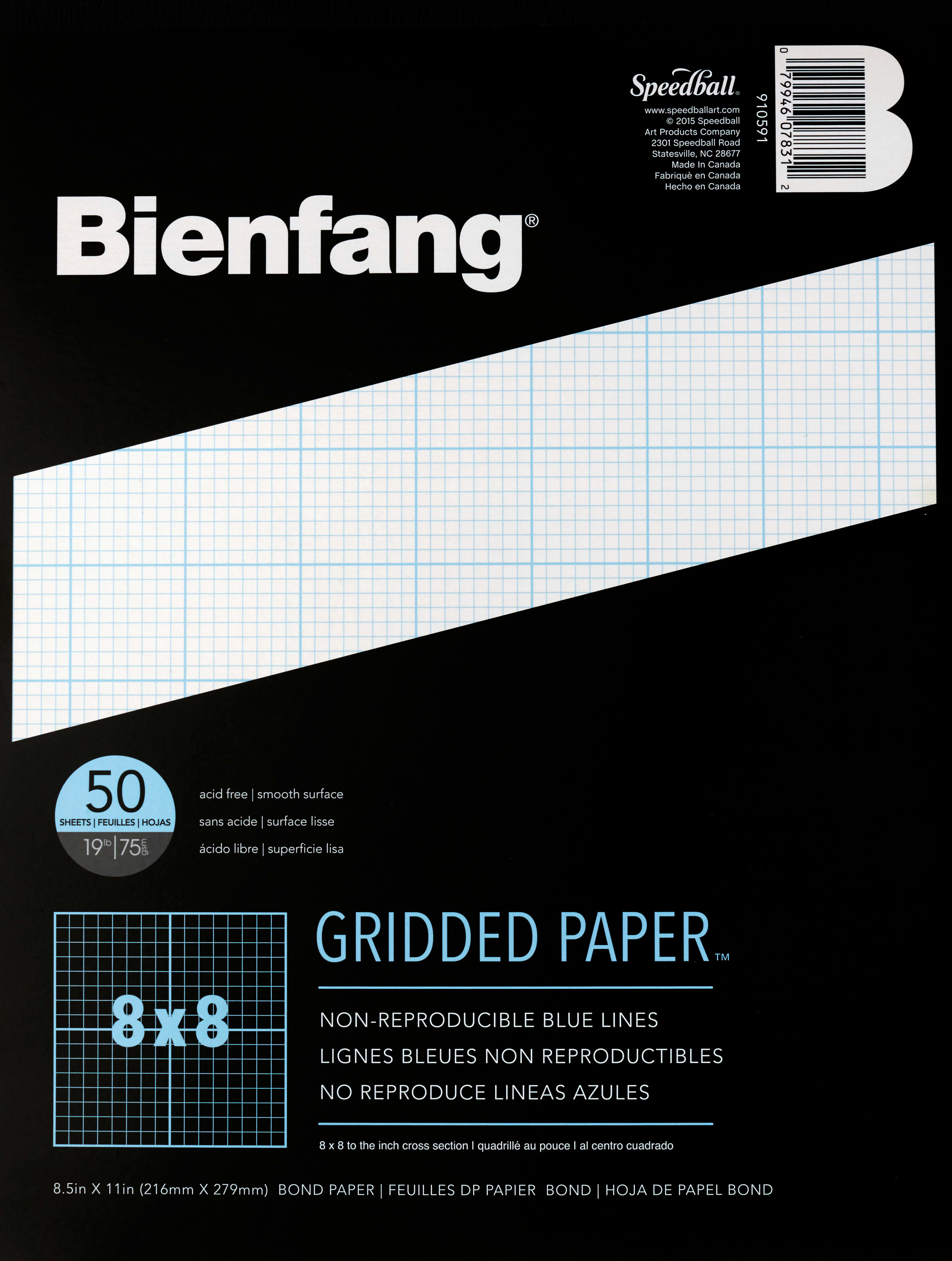 CROSS SECTION PAD 8X8  8.5X11 50 SHEETS