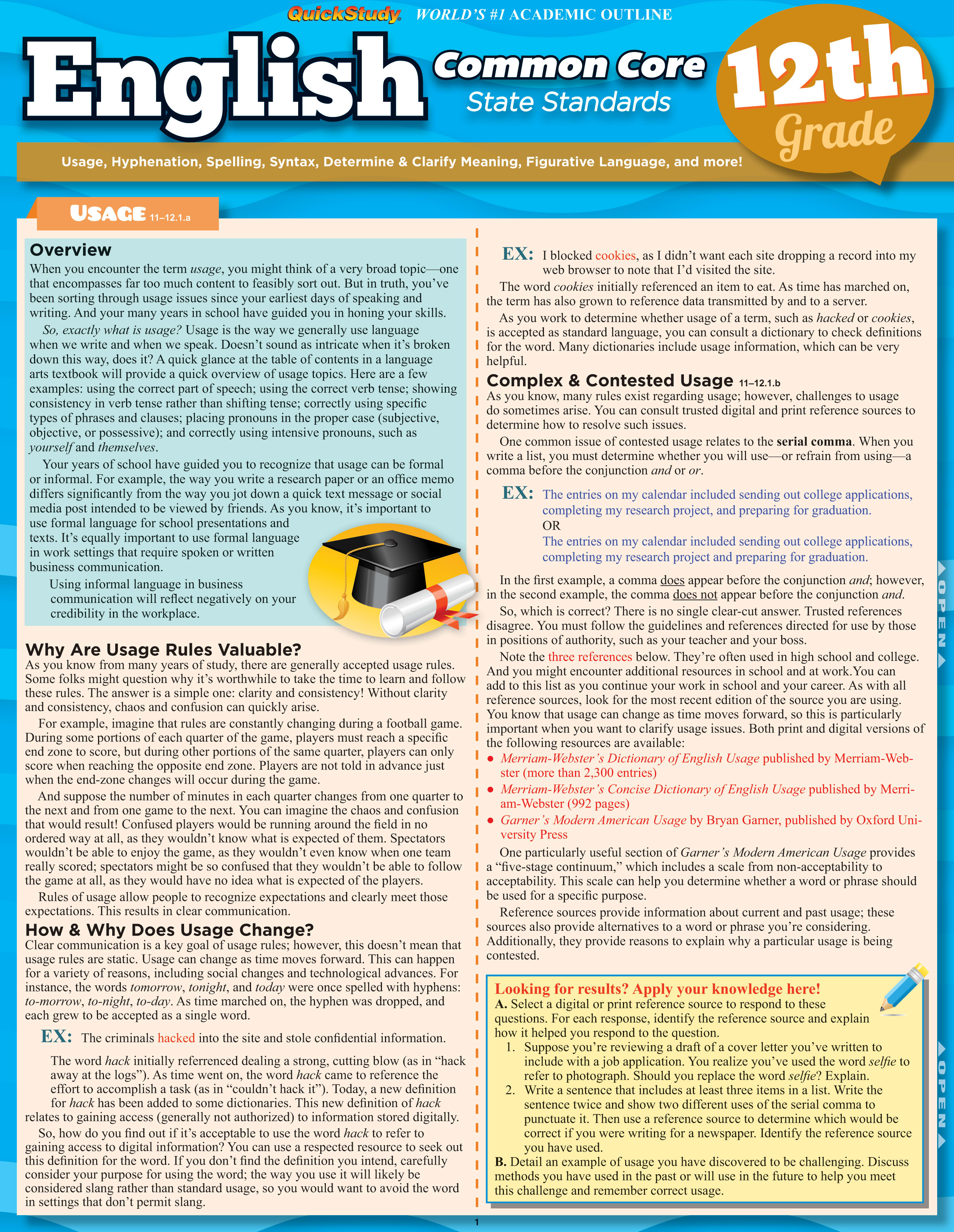 ENGLISH COMMON CORE 12TH GRADE