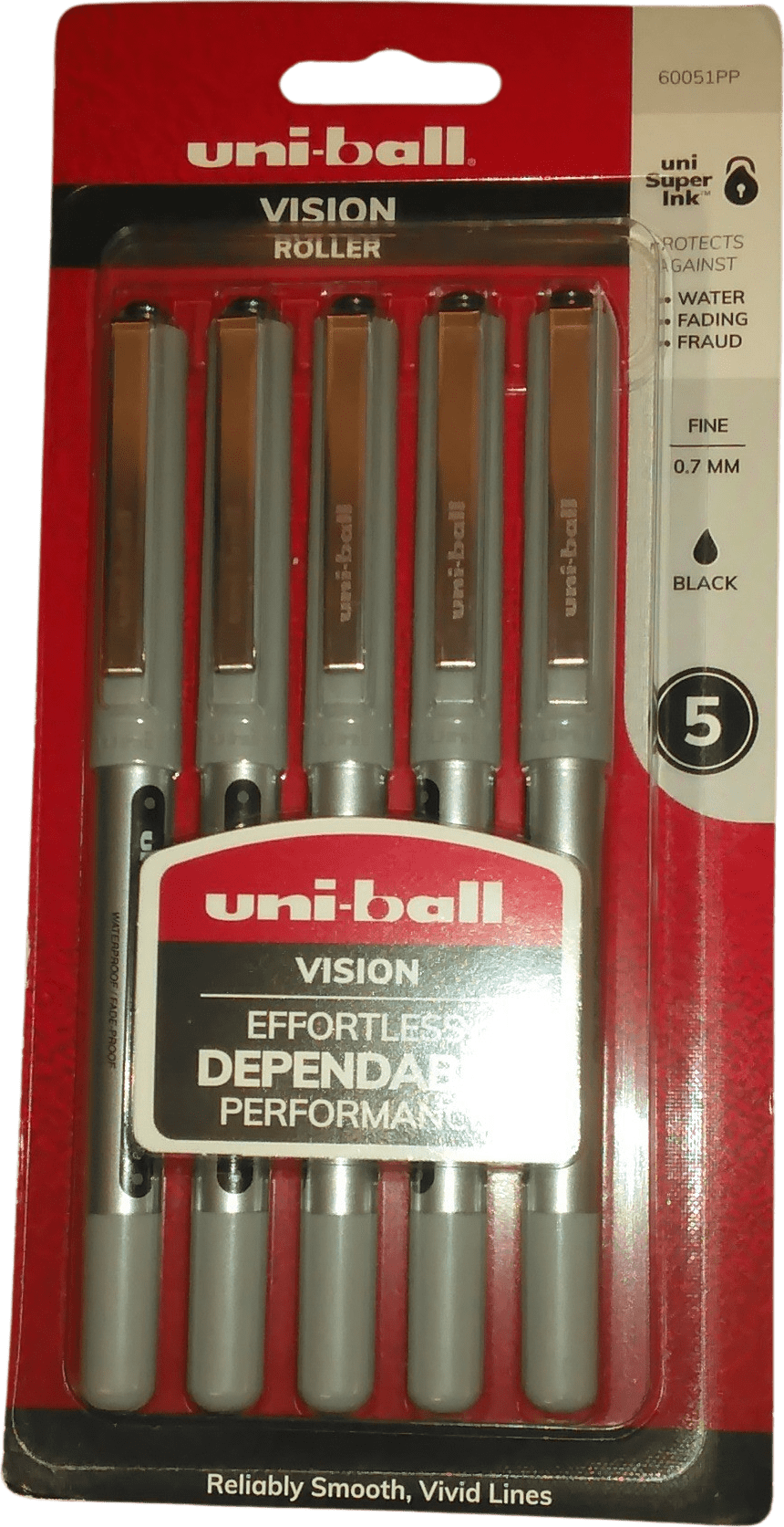 Roller 0.7mm Fine Black 5pk