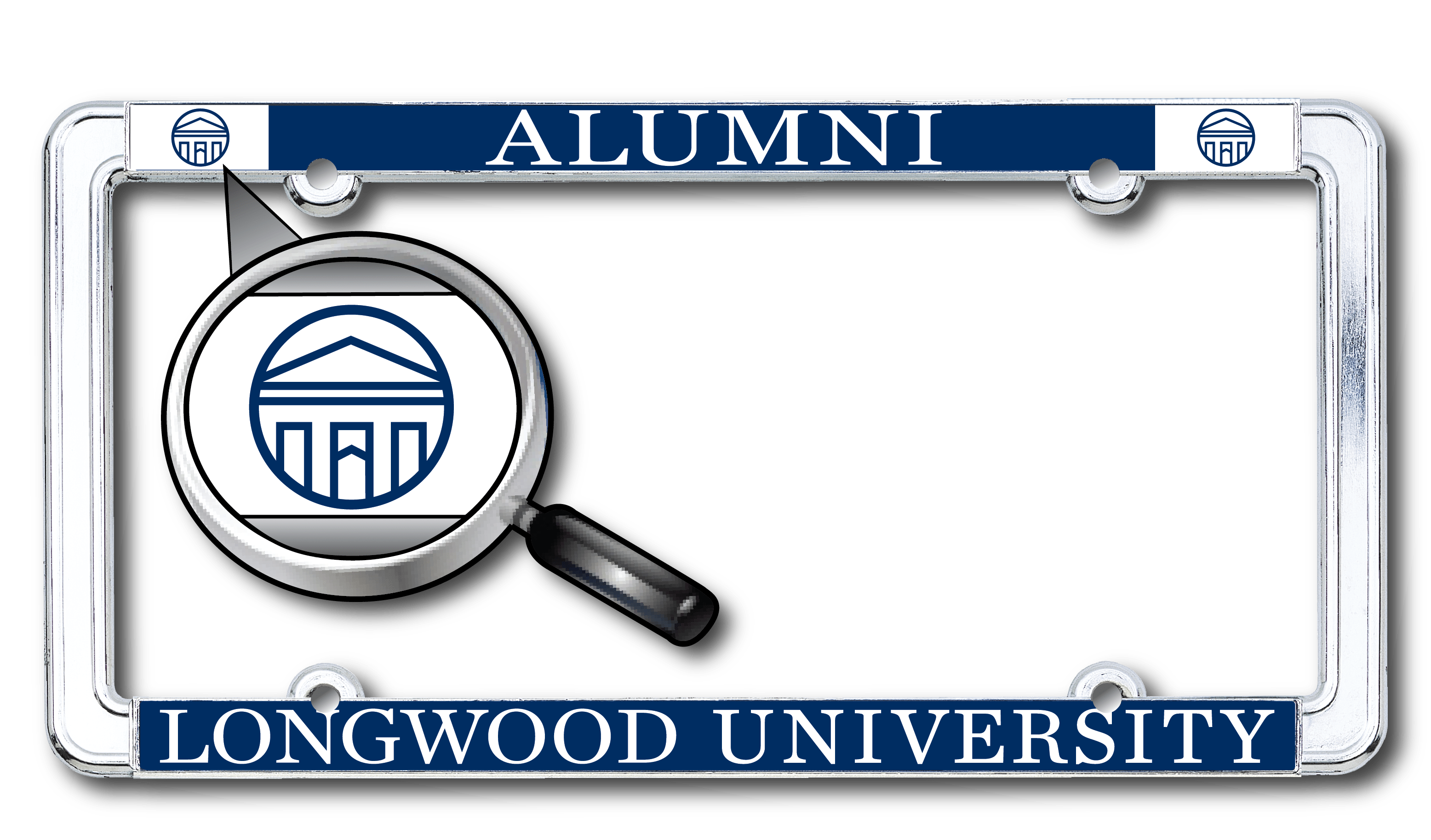 Longwood University Alumni Thin Dome License Plate Frame