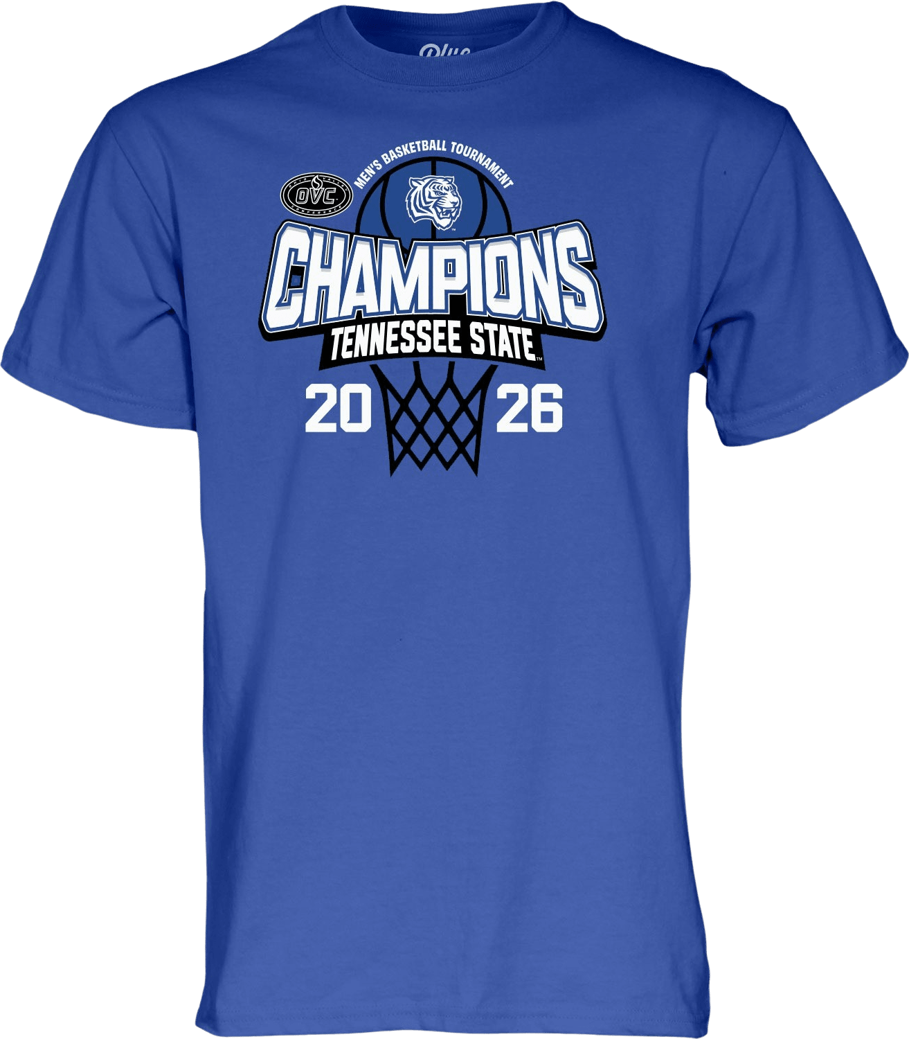 Tennessee State University Men's Basketball 2026 OVC Tournament Champions Short Sleeve T-Shirt