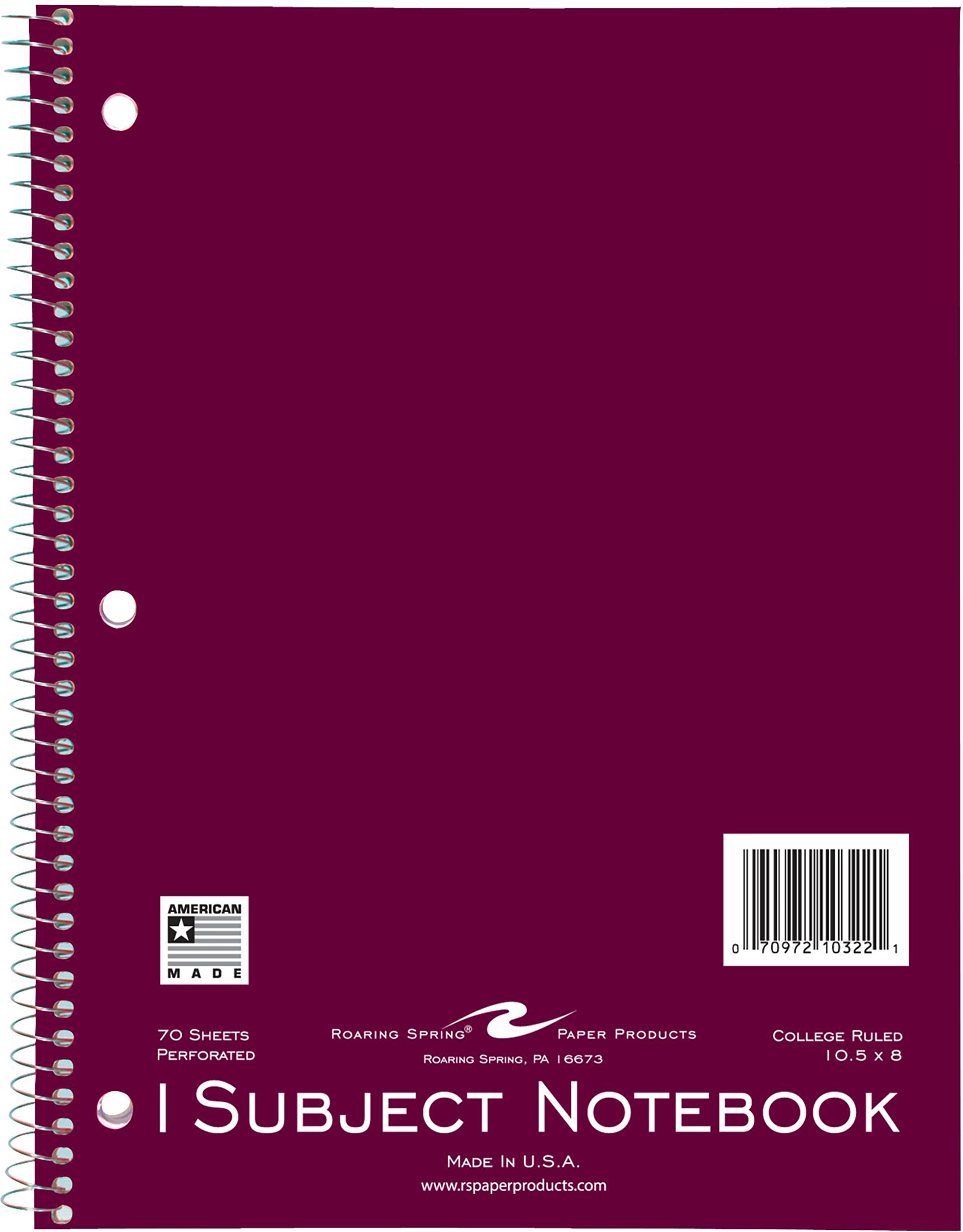NOTEBK 10.5x8 70SH WIREBOUND - New (SKU: 9664506)