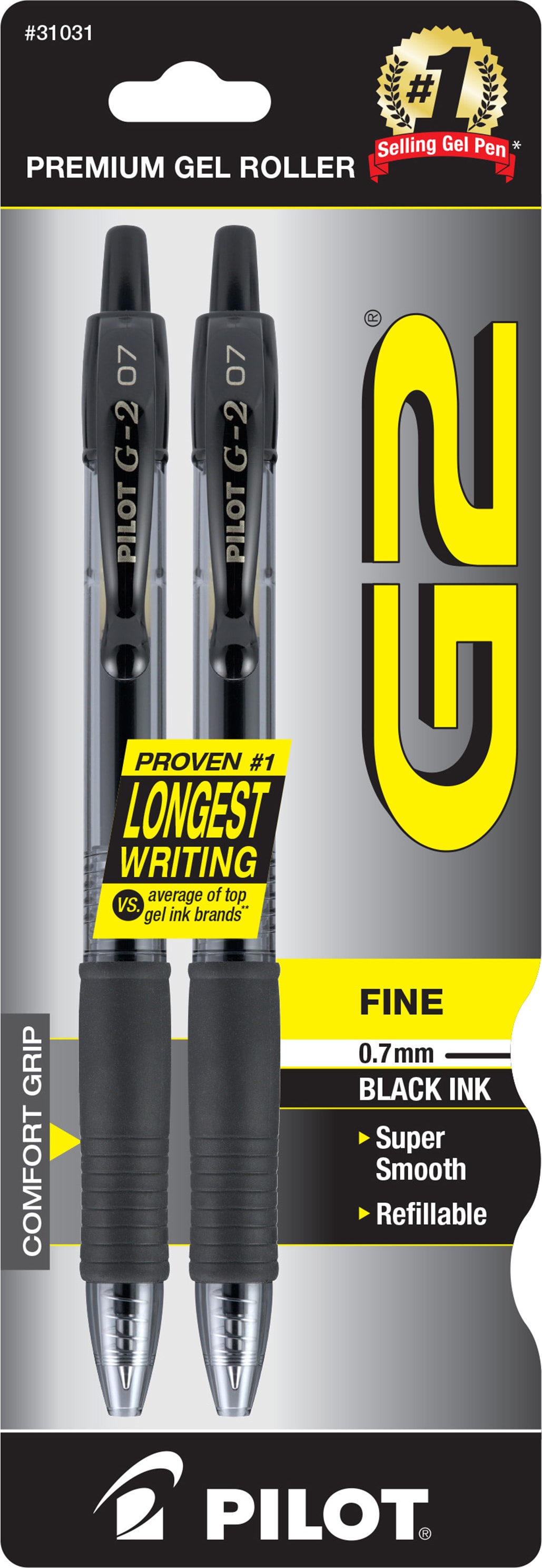 GEL PEN G2 2PK BLK - New (SKU: 728841)