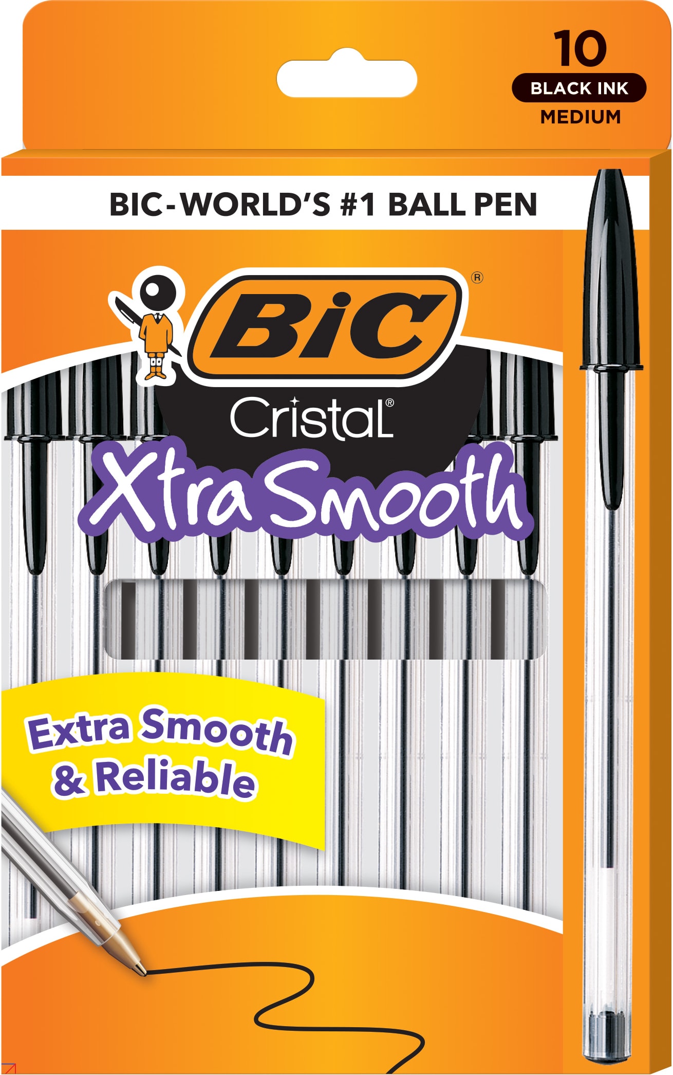 PEN 10PK MED BLK VP CRISTAL - New (SKU: 39181)
