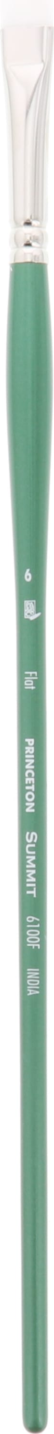 SUMMIT WHITE SYNTHETIC BRISTLE FLAT 6 LONG HANDLE