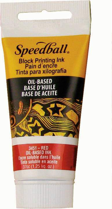 Block Ink Oil Based 1.3oz Red