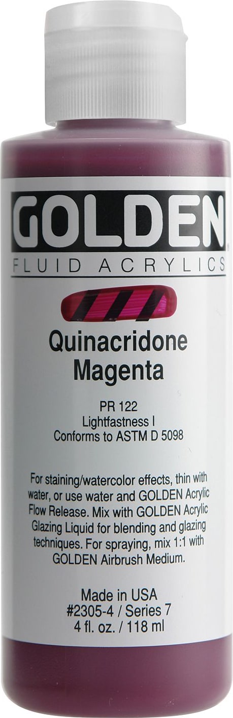 Fluid Acrylic Quinacridone Magenta 4 oz