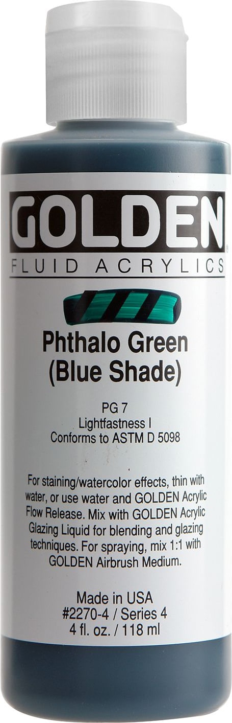 Fluid Acrylic Pthalo Green (Blue Shade ) 4 oz