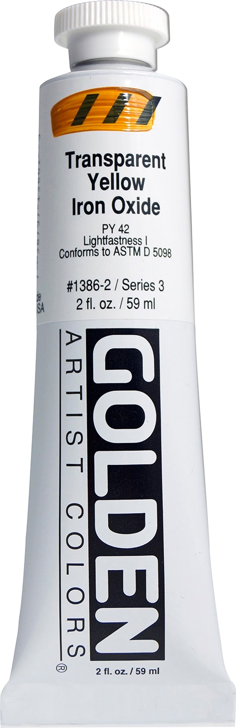 Heavy Body Acrylic Transparent Yellow Iron Oxide 2 oz