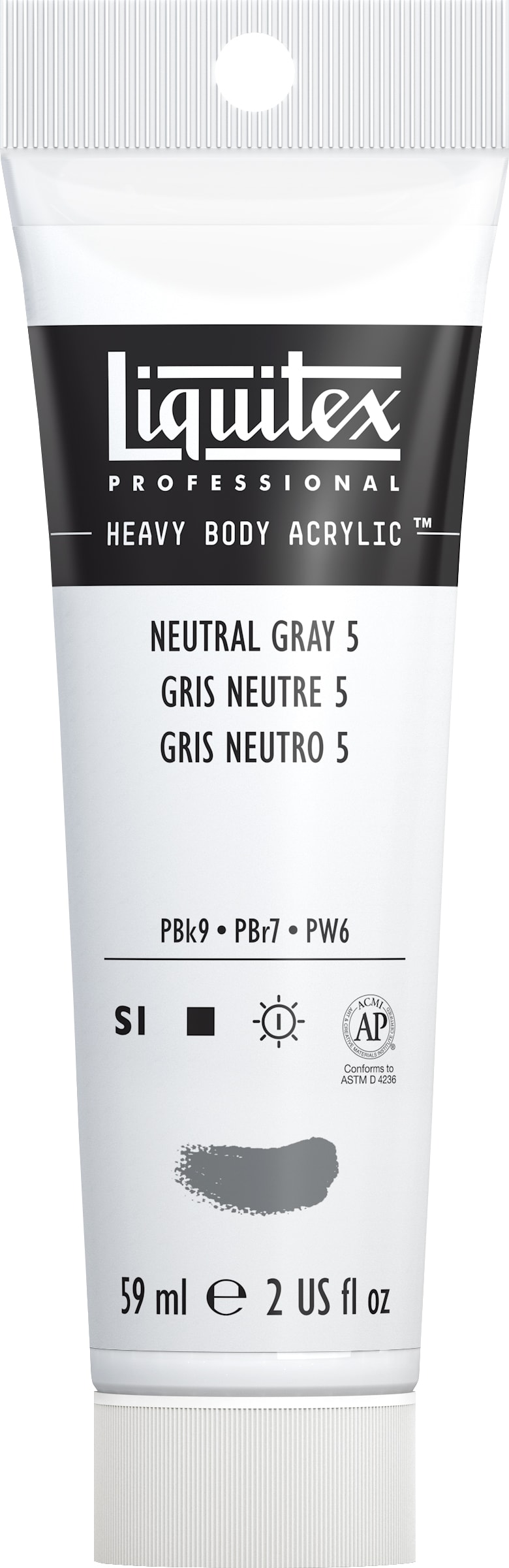 Heavy Body Acrylic 2oz Neutral Gray Value 5