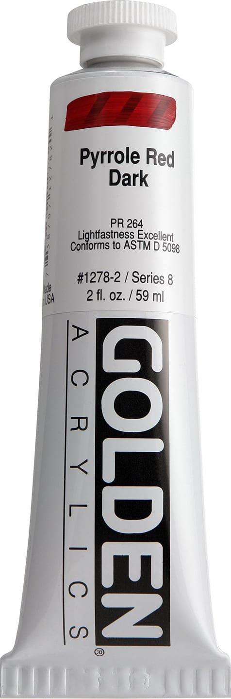 Heavy Body Acrylic Pyrrole Red Dark 2 oz