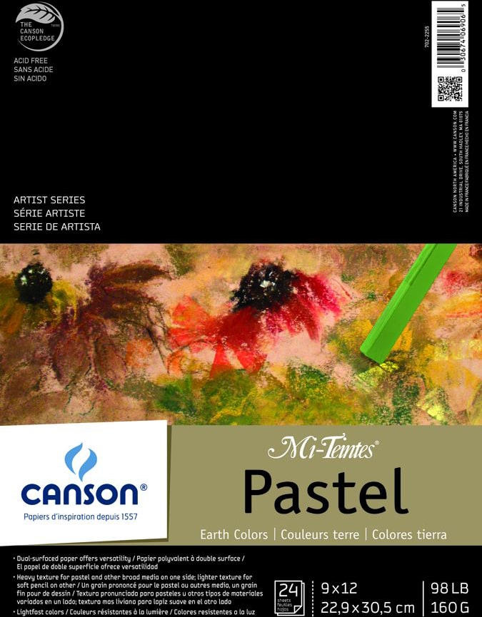 MI-TEINTES PAD ASSORTED EARTH COLORS 24 SHEETS 9X12
