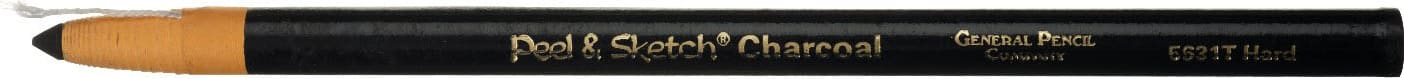 PEEL & SKETCH BLACK CHARCOAL PENCIL HARD