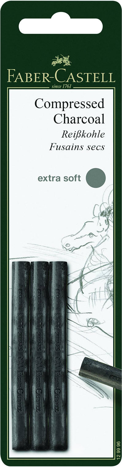 Pitt Compressed Charcoal Stix 3/Extra Soft