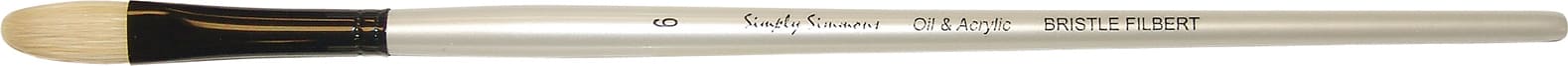 SIMPLY SIMMONS BRUSH BRISTLE FILBERT 6 LONG HANDLE