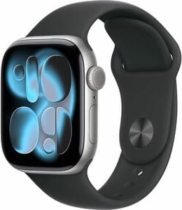 Apple Watch Series 11 GPS 42mm Space Gray Aluminum Case with Black Sport Band - S/M