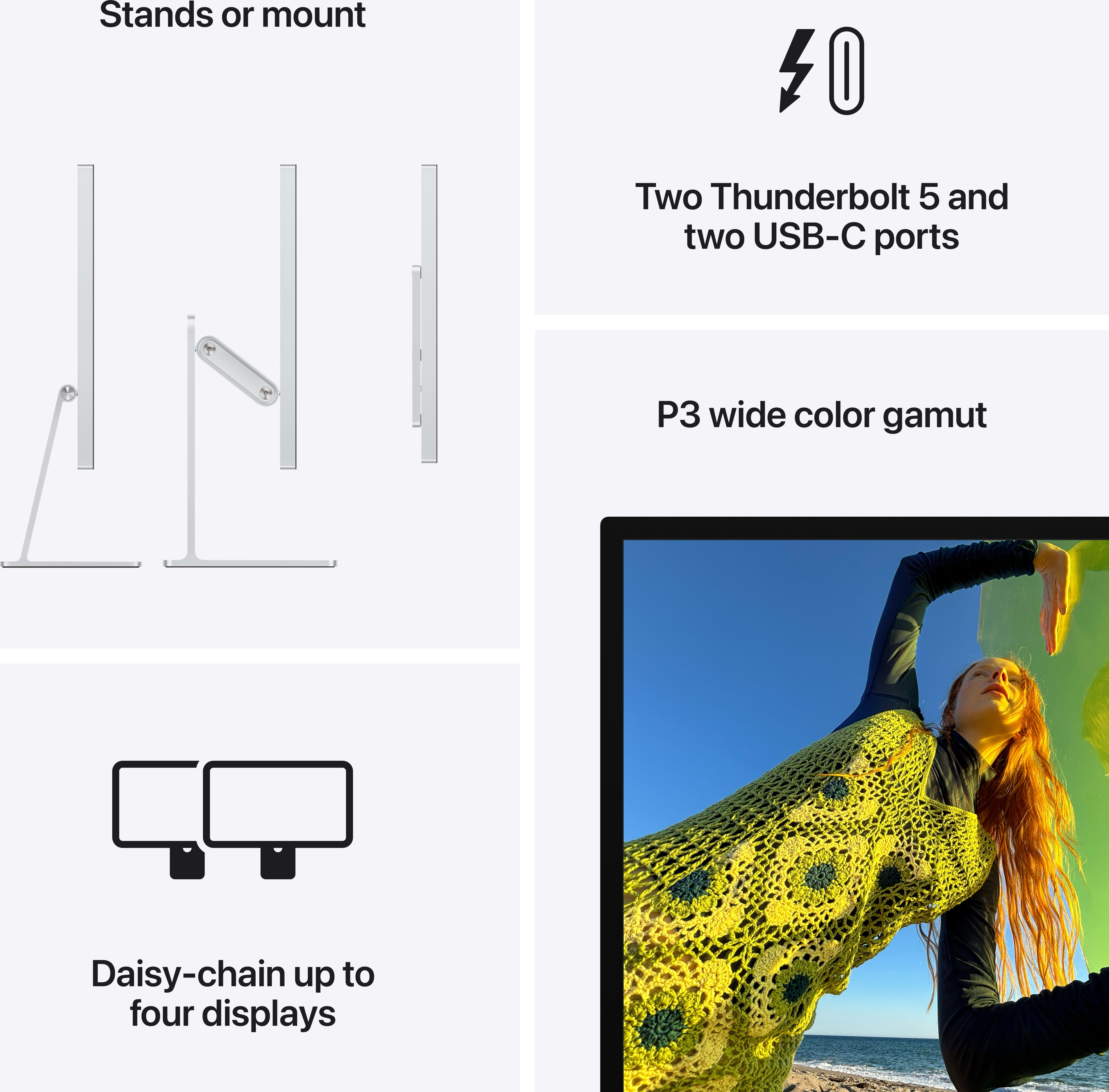 Apple Studio Display - Nano-texture glass - Tilt- and height-adjustable stand